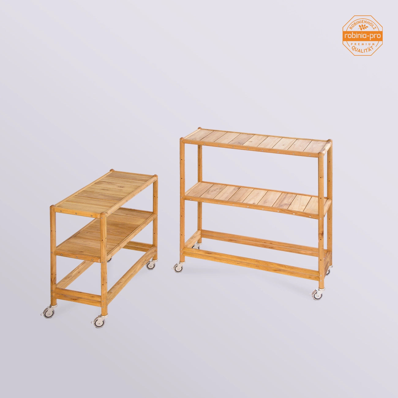 Robinia-Pro bloemenbank op wielen