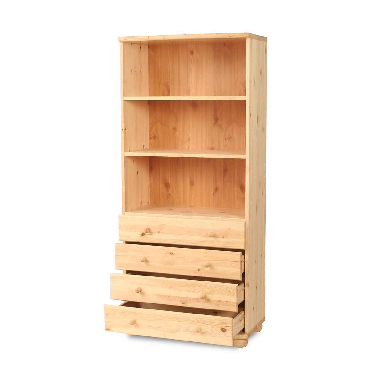 Claudia kantoorkast van massief hout | archiefkast ladekast | 4 lades | 100% biologisch massief grenenhout