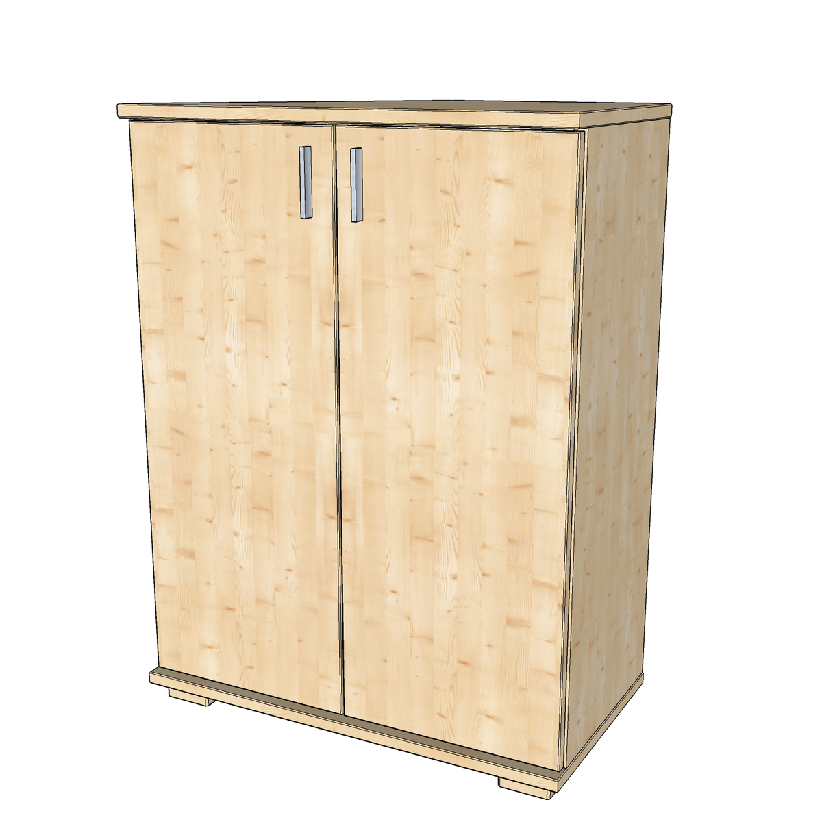 Nobis Kommode Bio Kiefer 2-Türig | 107cm hoch | 100% Massivholz