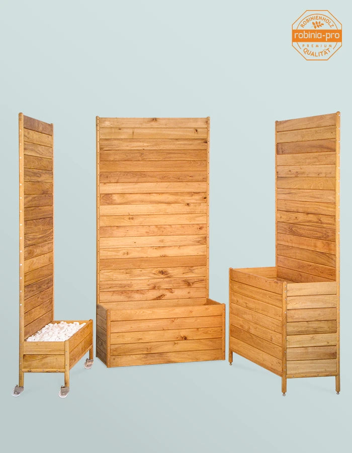 Houten privacyschermen voor balkons, houten privacyschermen voor terrassen, houten privacyschermen voor tuinen, houten privacyschermen