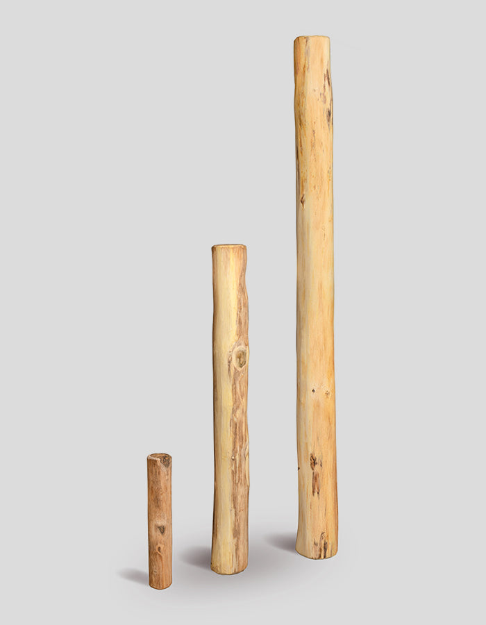 Ronde houten palen, extra recht, geschild en gladgemaakt, gemaakt van robiniahout.