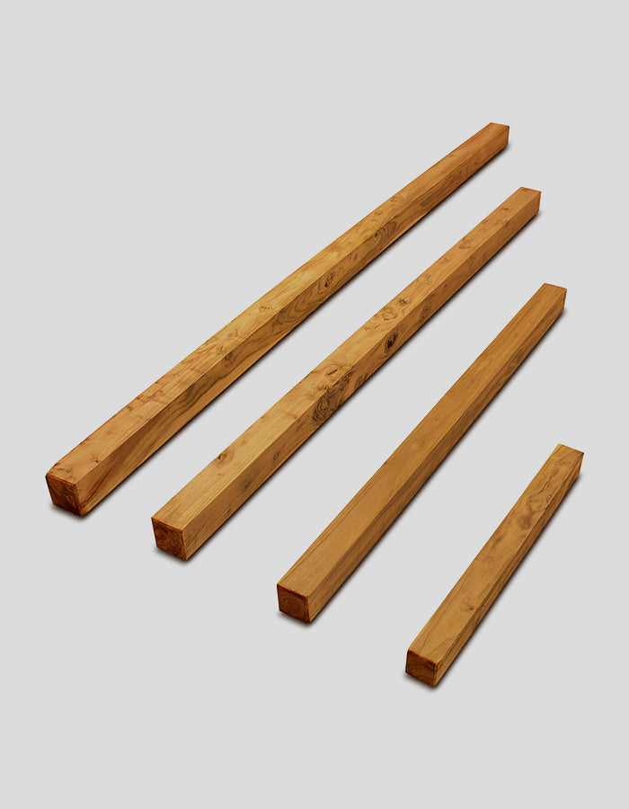 Vierkant-Palisaden geschliffen aus Robinienholz
