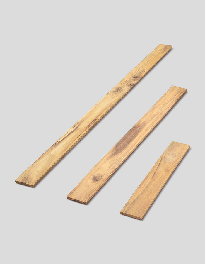 Smooth edge slats (both sides trimmed) sanded from robinia wood