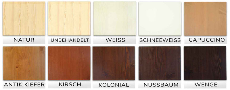 Claudia Kommode Bio Kiefer Massivholz - Elegante 1-türige Anrichte aus 100% Bio Holz