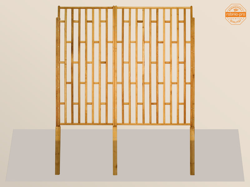 robinia-pro schuttingpaal voor plaatsing in de grond, met verlengde voet