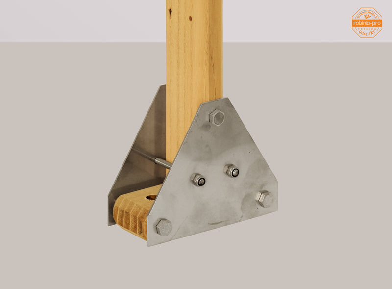 robinia-pro schuttingpaal voor montage op de ondergrond