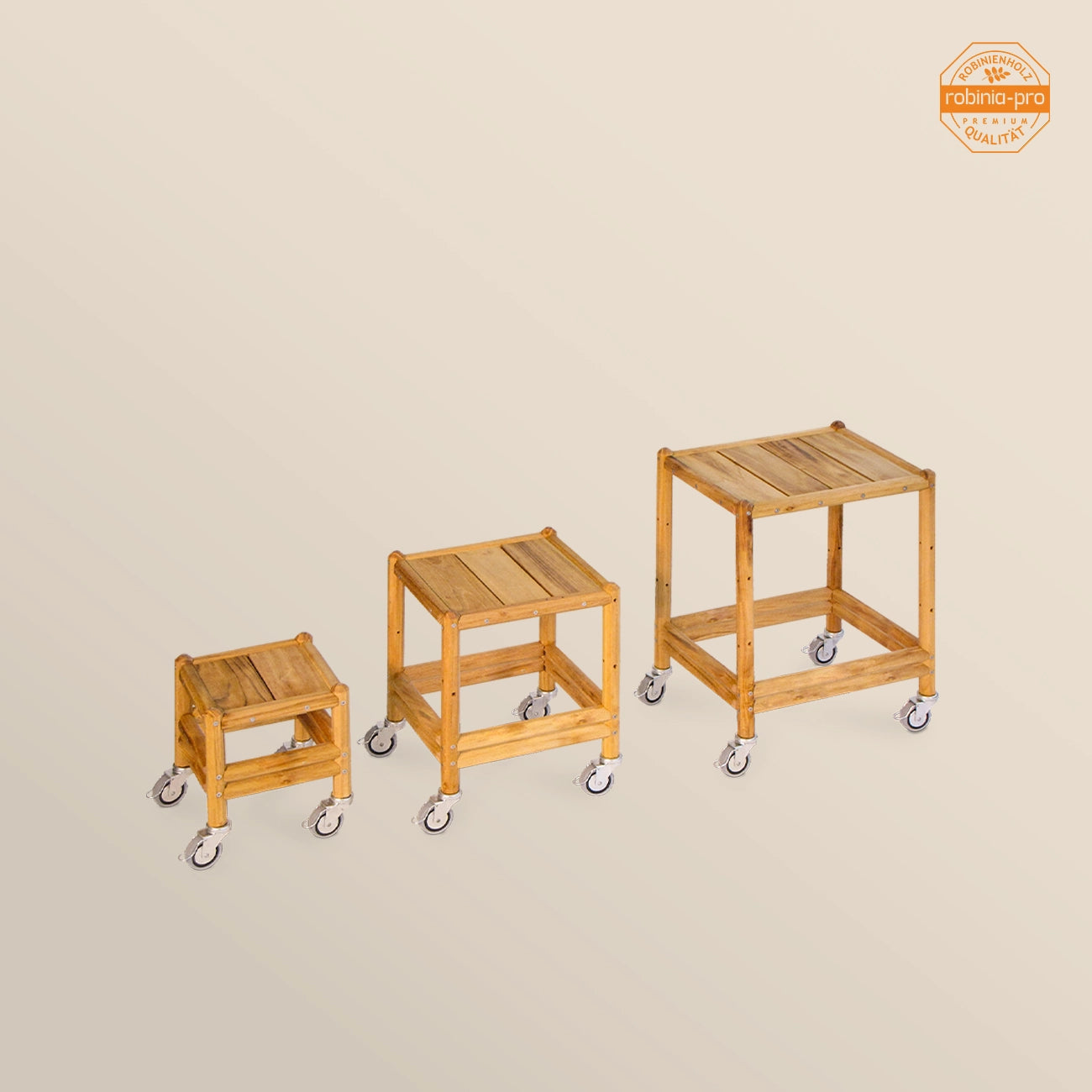 Robinia Pro bloemenstandaard op wielen 