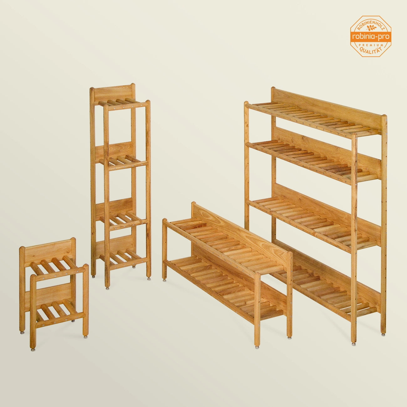 Robinia-Pro Classic bloemenrek van massief hout 