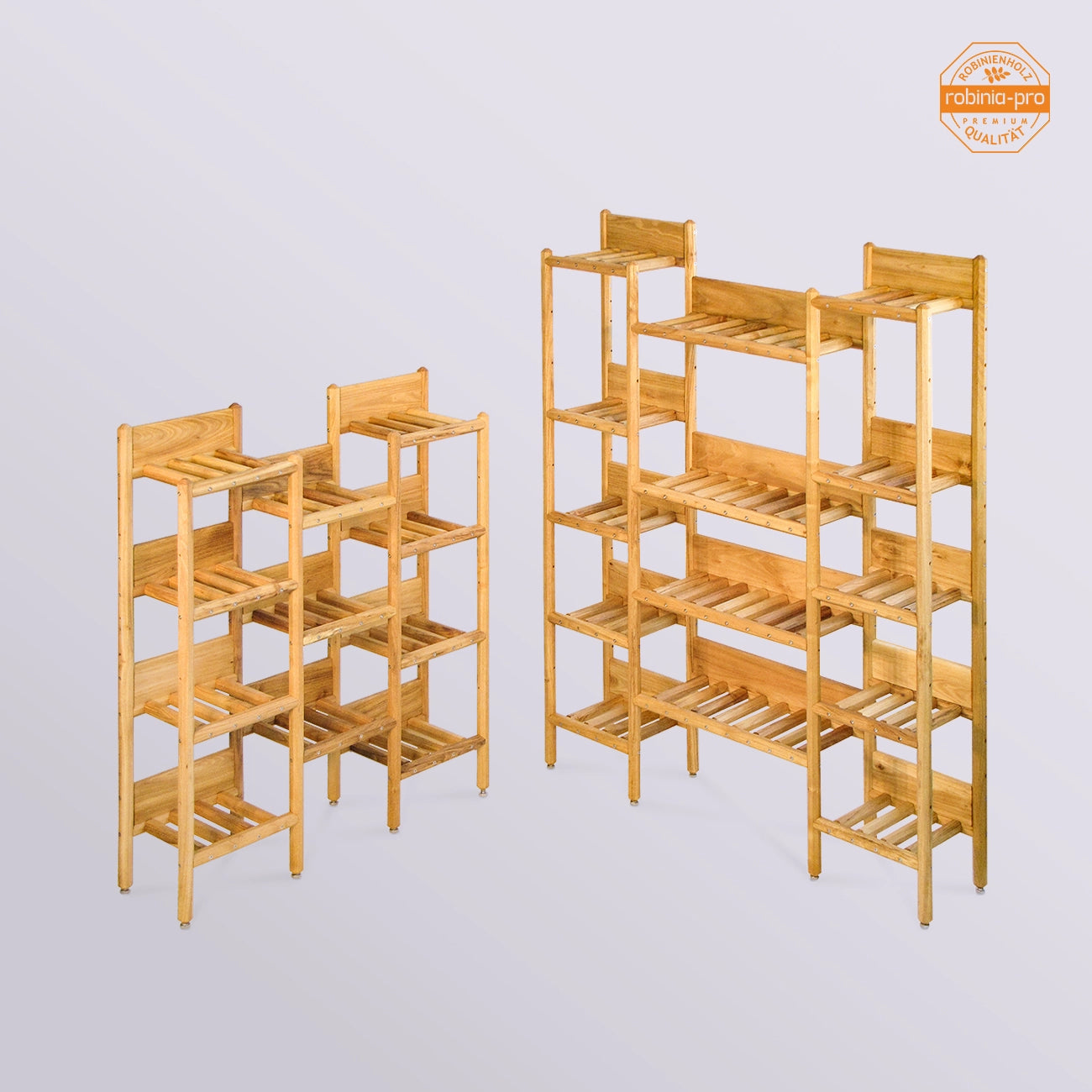 Bloemenrek in Japanse stijl, 3-delig, gemaakt van massief hout. 