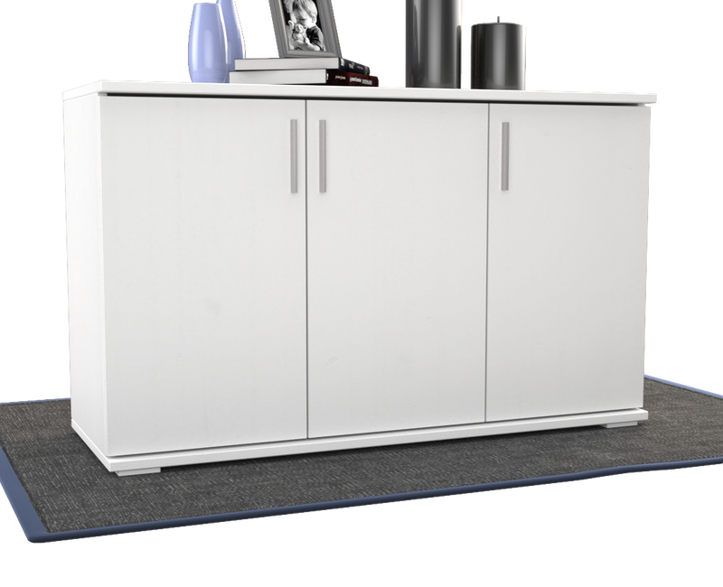 Nobis Kommode Bio Kiefer Massivholz | 3-Türig Sideboard mit Regalböden aus 100% Bio Kiefer