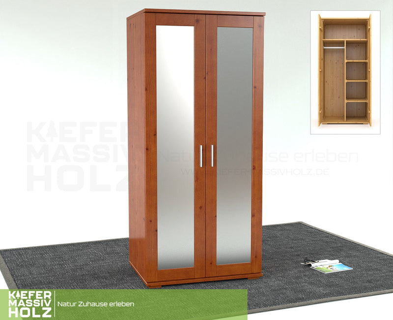 Nobis Spiegeltürenschrank Bio Kiefer – Funktionalität trifft auf zeitloses Design