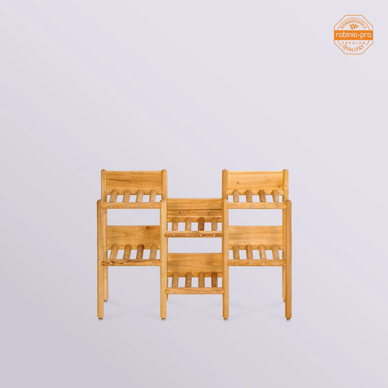 BLUMENREGAL japanese, 3-geteilt, aus Massivholz