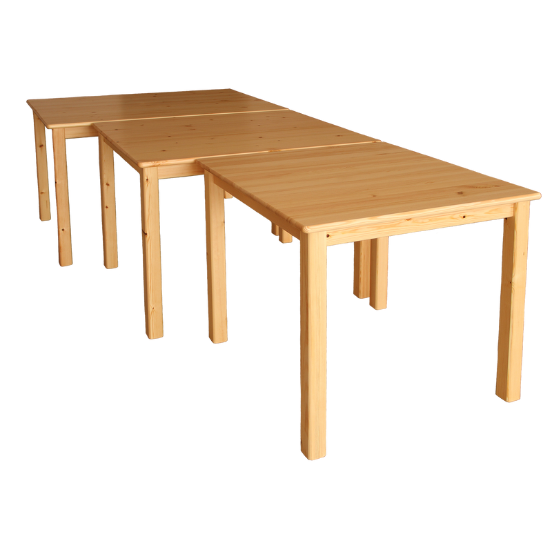 Esstisch aus Bio Kiefer Massivholz Leo 80-180 cm | Nachhaltiger Massivholztisch