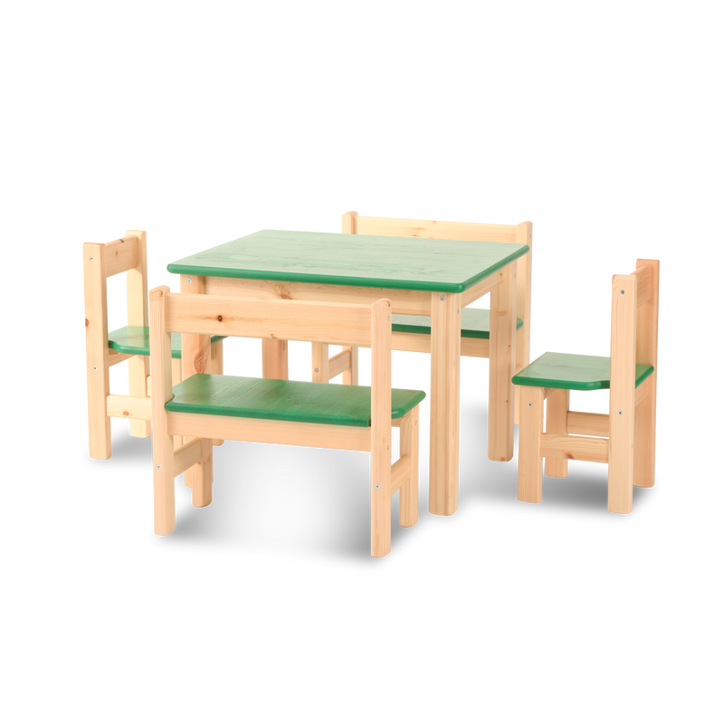 Leo Kinder-Bank Sitzbank aus Kiefer Massivholz | 100% Bio - perfekte Leo Kinderbank Kiefer Massivholz