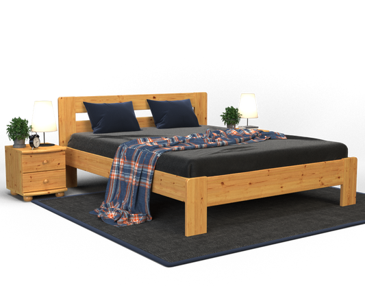 Markus Kieferbett aus Massivholz | Massivholz Bett 100% Bio für gesundes Schlafen im Naturholz Design