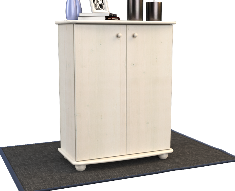 Anika Kommode 110er Bio Kiefer Massivholz | 2-Türig Sideboard mit Regalfächern | Anrichte aus 100% Massivholz