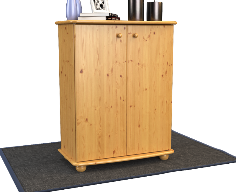 Anika Kommode 110er Bio Kiefer Massivholz | 2-Türig Sideboard mit Regalfächern | Anrichte aus 100% Massivholz